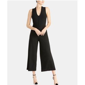 Rachel Roy Jumpsuit Black V-Neck Cross Back Wide Leg Pants Size XXL NWT $139.00